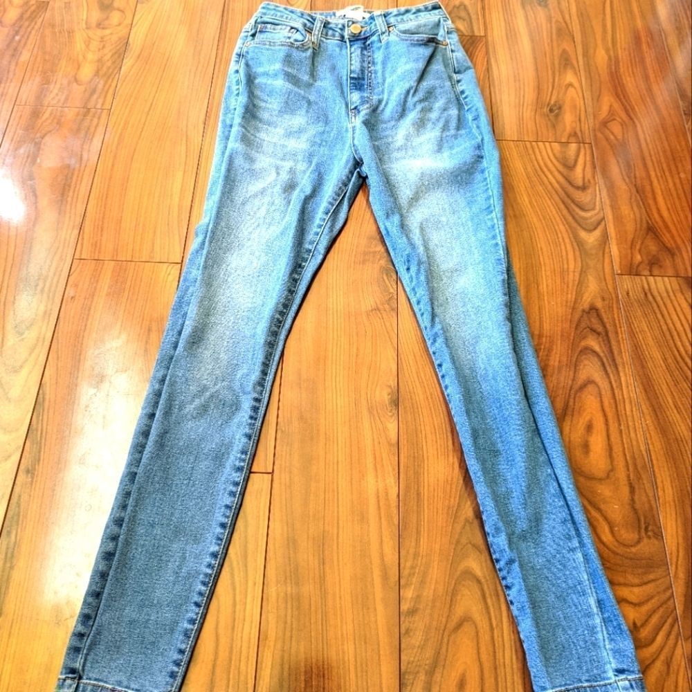 Forever 21 Blue High Rise Skinny Jeans Sz 26